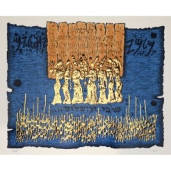 Kings of Jerusalem. Artist: Moshe Castel. Limited Edition Gold Embosse